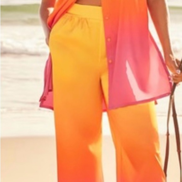 Ombré xl orange yellow and hot pink 2 piece - Picture 3 of 10